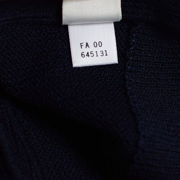 Vintage St. John Santana Knit Blazer Jacket Navy Blue Gold Buttons Size 4 Preppy - Picture 9 of 11